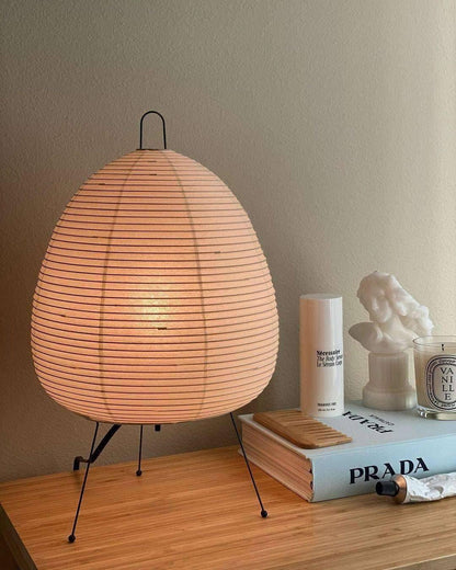 Washi Paper Table Lamp — Soft Japandi Glow - LumoTrot