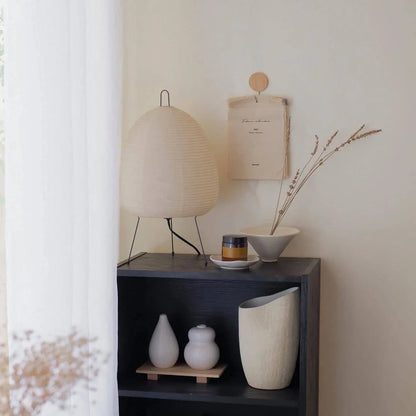 Washi Paper Table Lamp — Soft Japandi Glow - LumoTrot