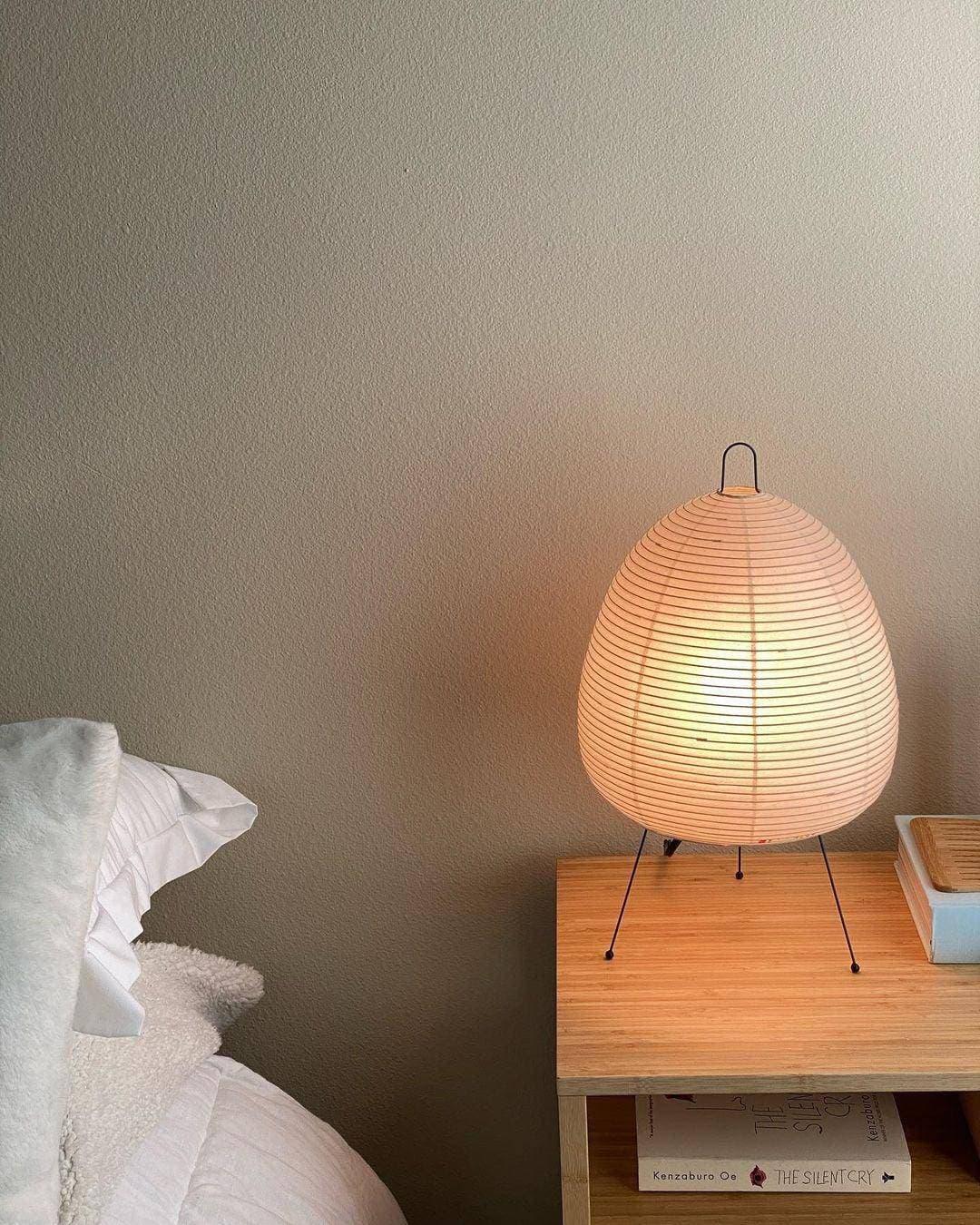 Washi Paper Table Lamp — Soft Japandi Glow - LumoTrot
