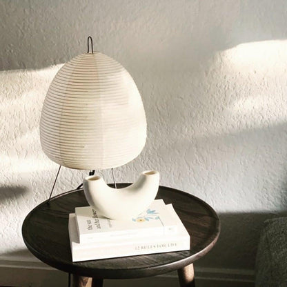 Washi Paper Table Lamp — Soft Japandi Glow - LumoTrot