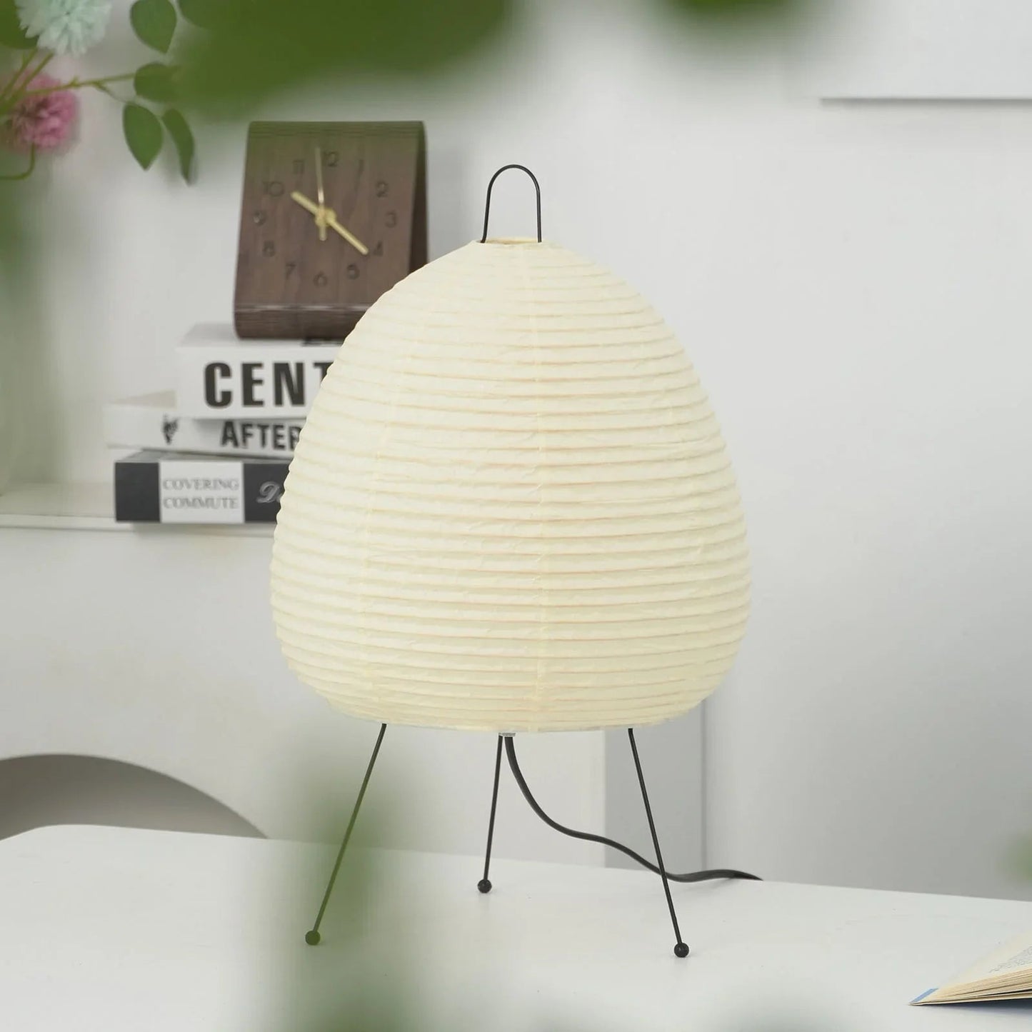 Washi Paper Table Lamp — Soft Ambient Light