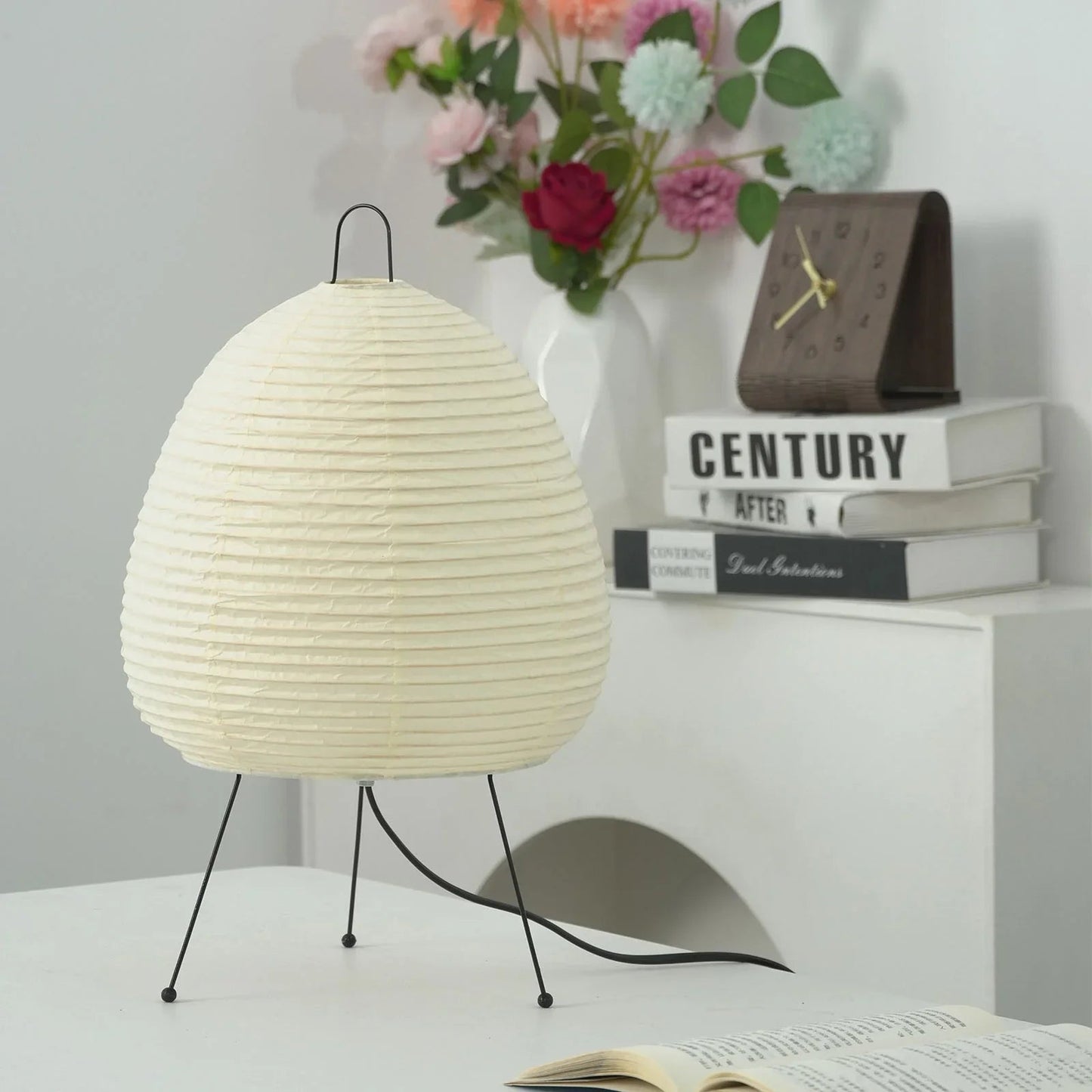 Washi Paper Table Lamp — Soft Ambient Light