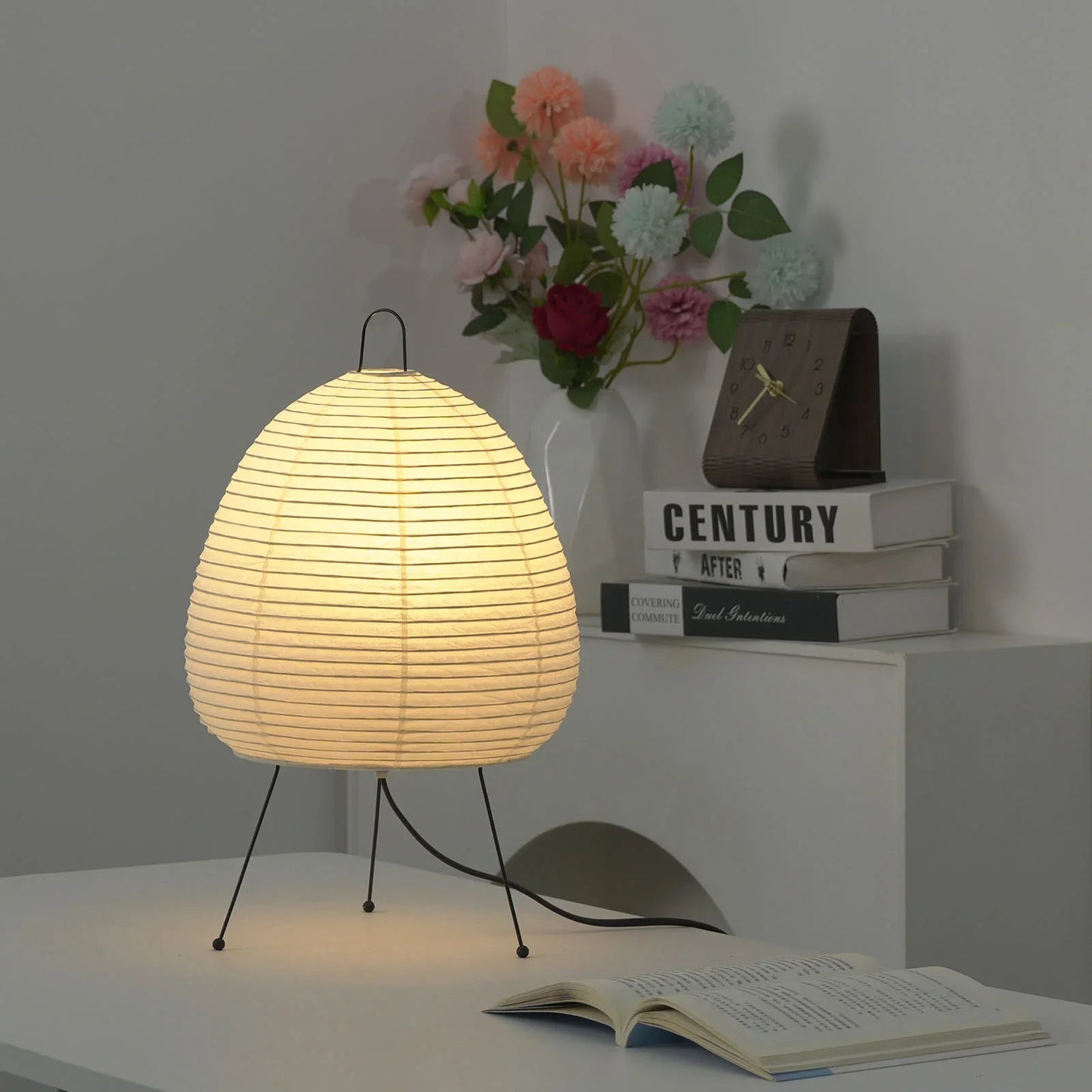 Washi Paper Table Lamp — Soft Ambient Light
