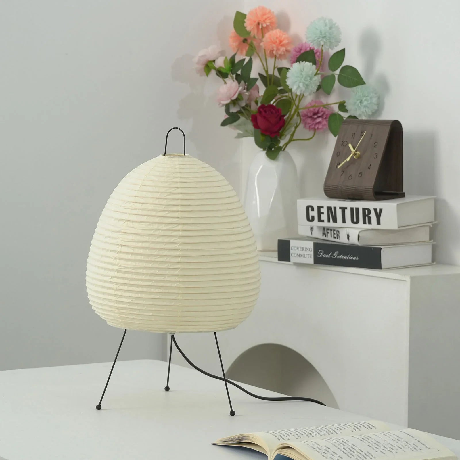Washi Paper Table Lamp — Soft Ambient Light
