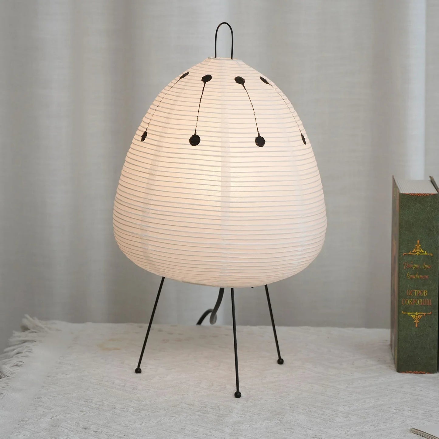 Washi Paper Table Lamp — Soft Ambient Light