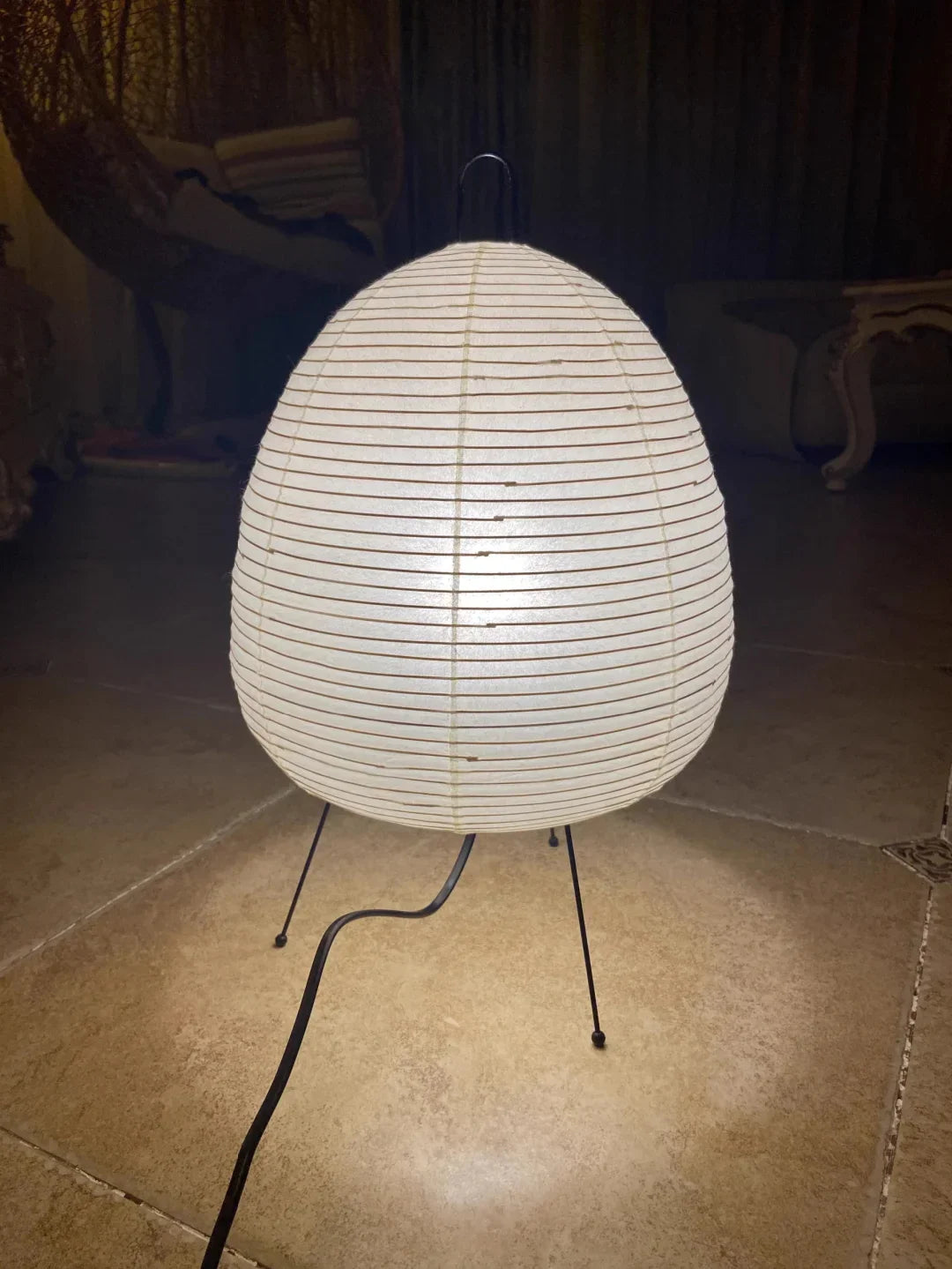 Washi Paper Table Lamp — Soft Ambient Light