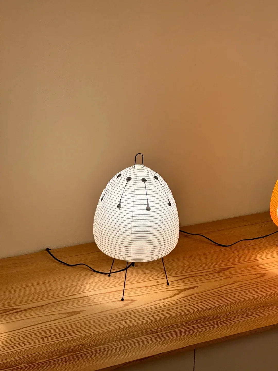 Washi Paper Table Lamp — Soft Ambient Light