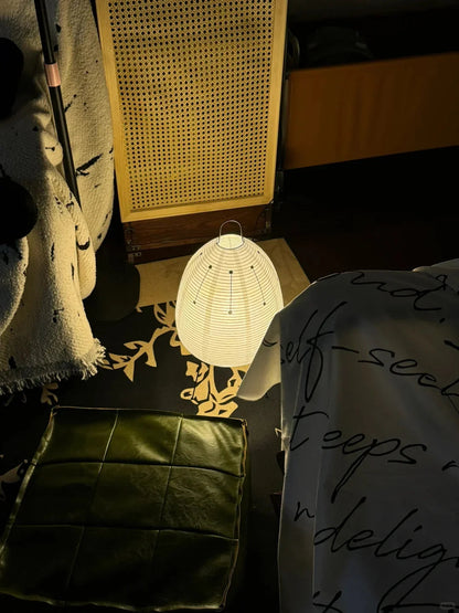 Washi Paper Table Lamp — Soft Ambient Light