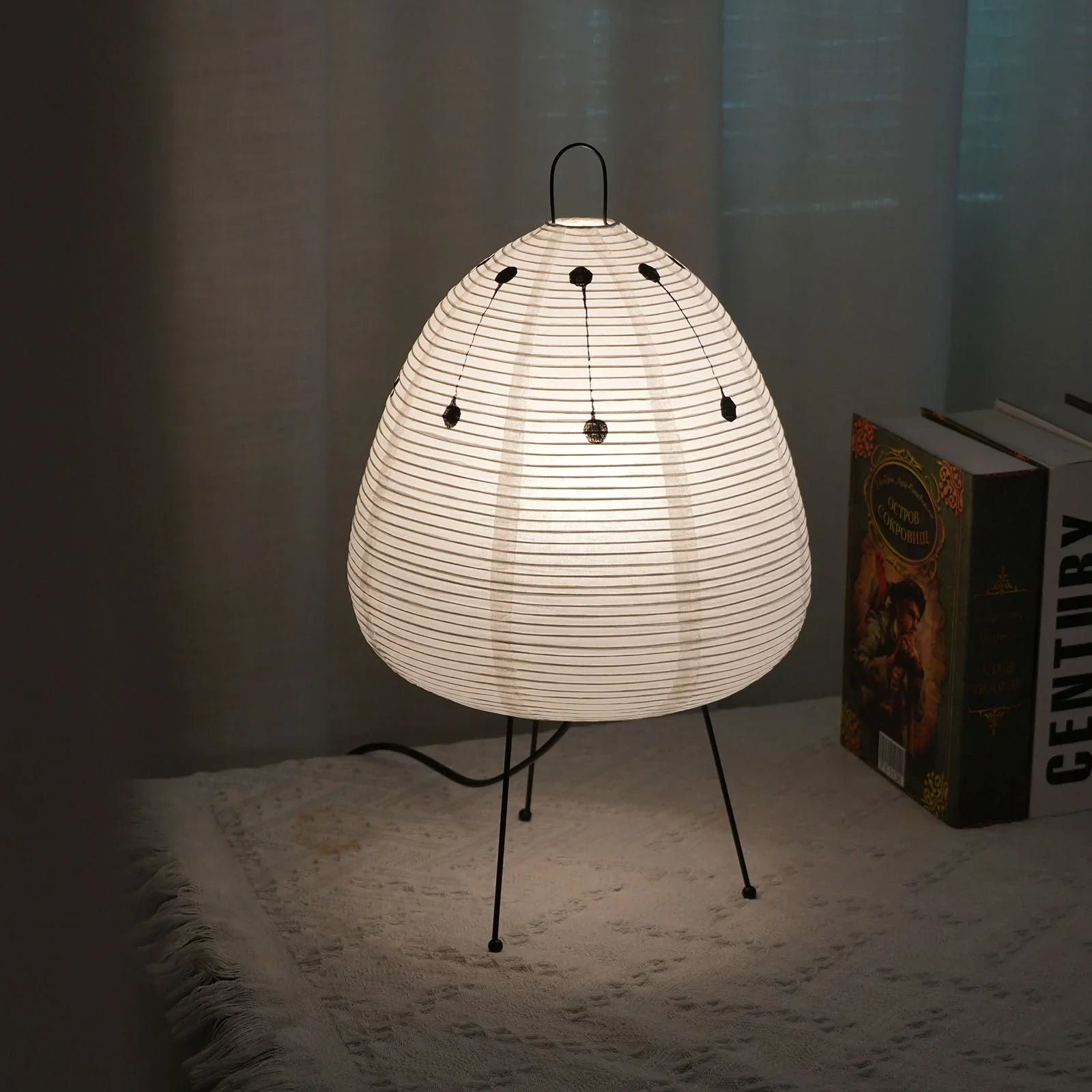 Washi Paper Table Lamp — Soft Ambient Light