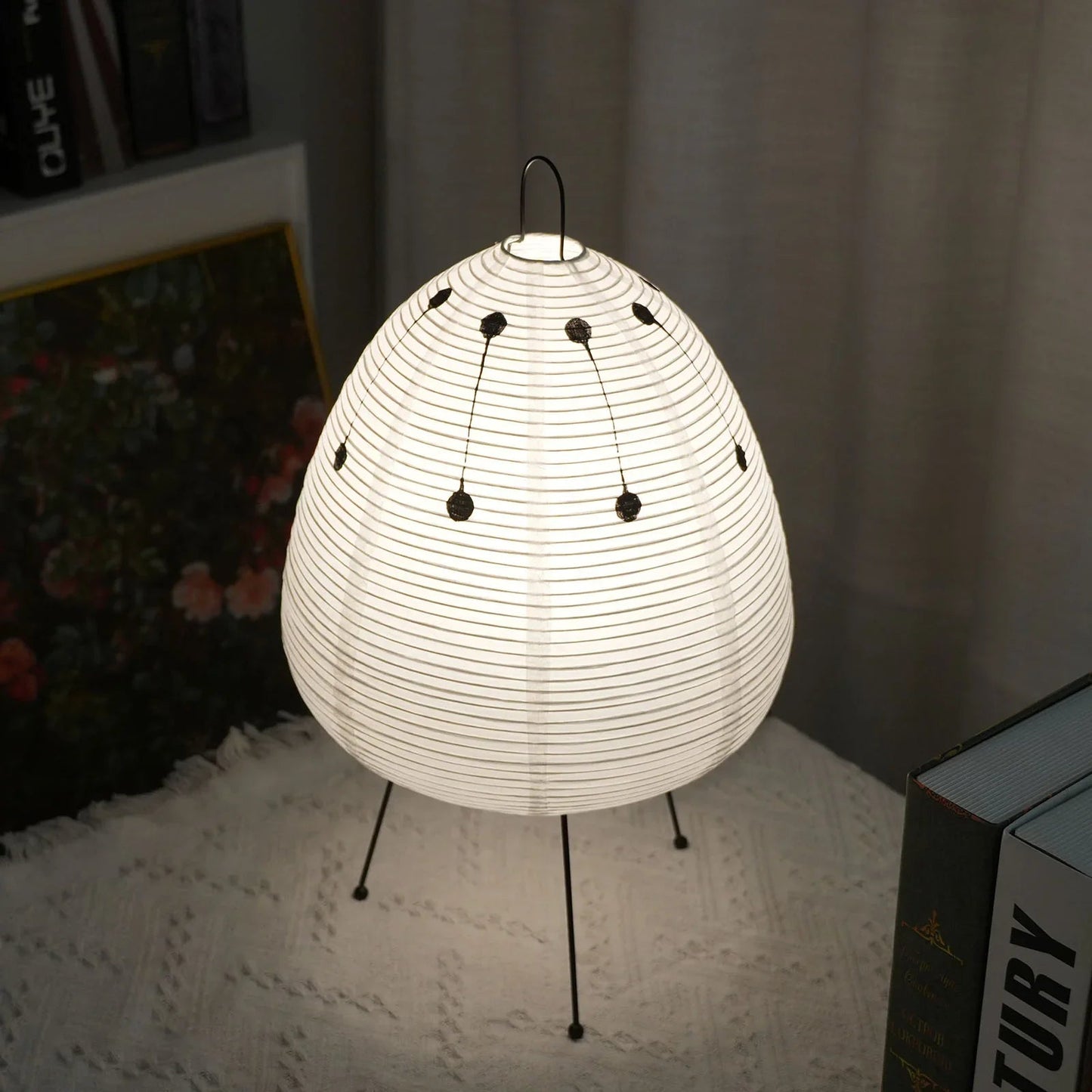 Washi Paper Table Lamp — Soft Ambient Light