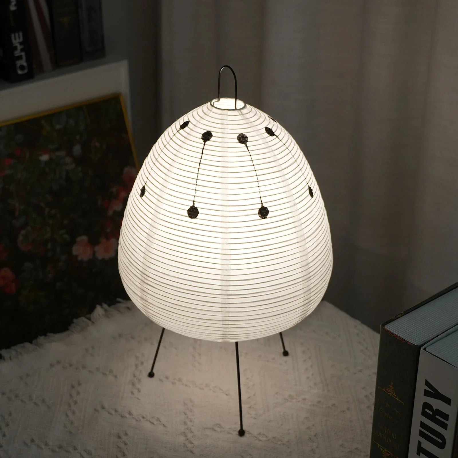 Washi Paper Table Lamp — Soft Ambient Light