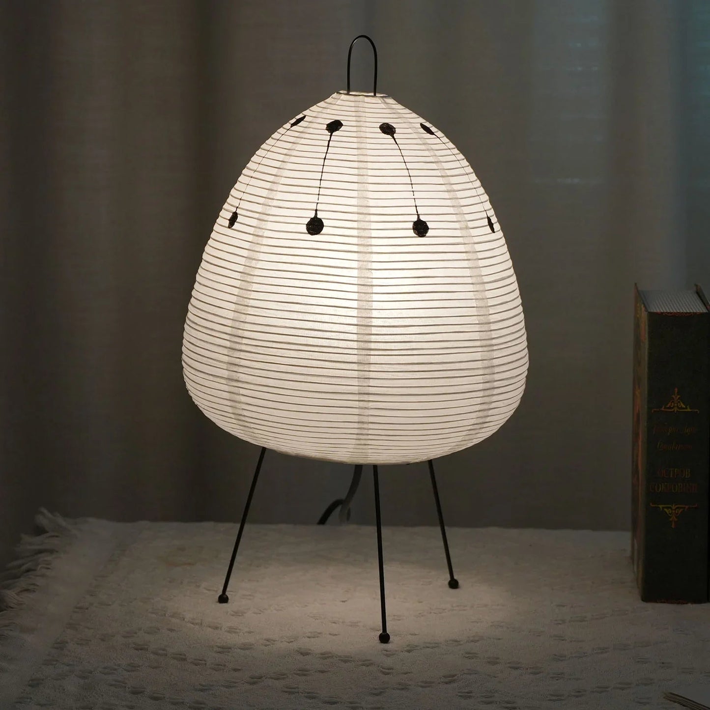 Washi Paper Table Lamp — Soft Ambient Light