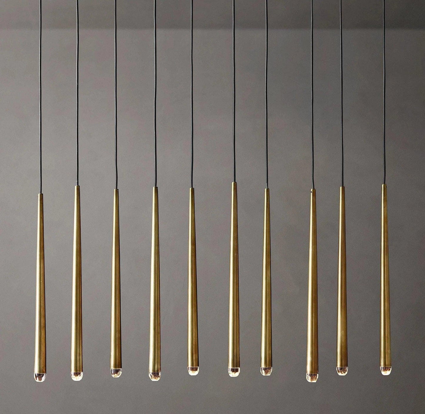 Brass Pendant Light — Modern Linear Glow