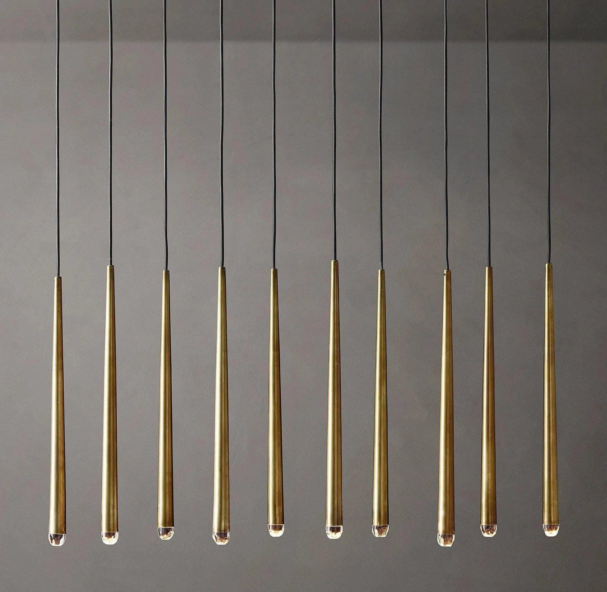 Brass Pendant Light — Modern Linear Glow