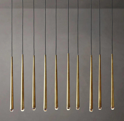 Brass Pendant Light — Modern Linear Glow