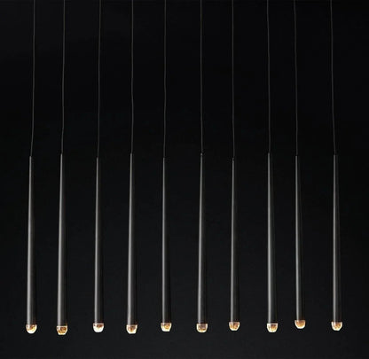 Brass Pendant Light — Modern Linear Glow
