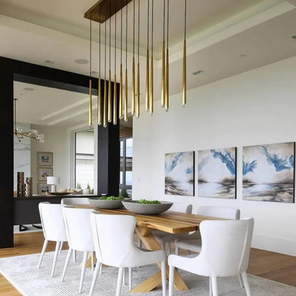 Brass Pendant Light — Modern Linear Glow - LumoTrot