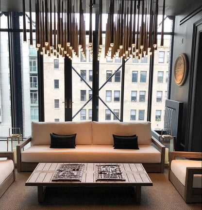 Brass Pendant Light — Modern Linear Glow - LumoTrot