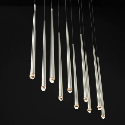 Brass Pendant Light — Modern Linear Glow
