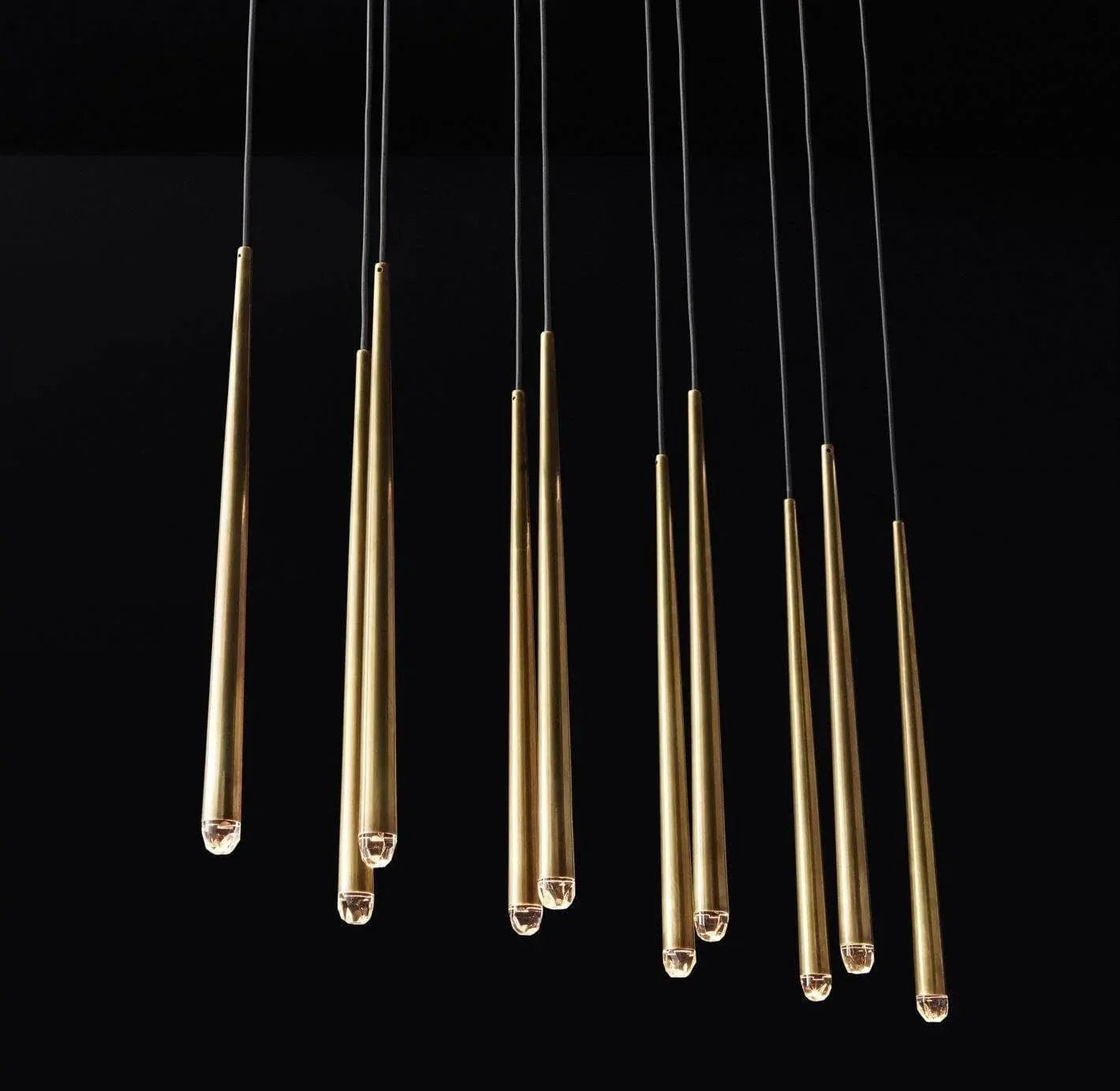 Brass Pendant Light — Modern Linear Glow