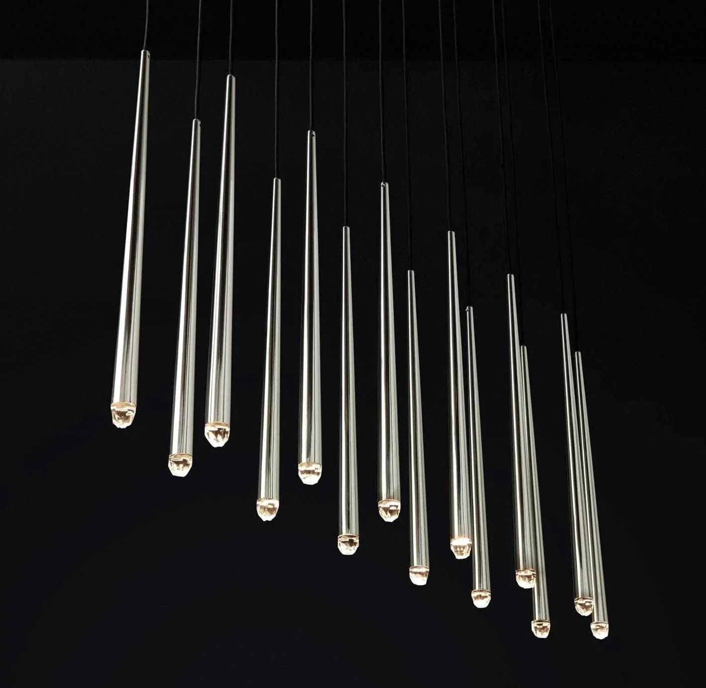 Brass Pendant Light — Modern Linear Glow