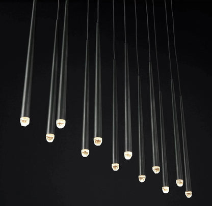 Brass Pendant Light — Modern Linear Glow - LumoTrot