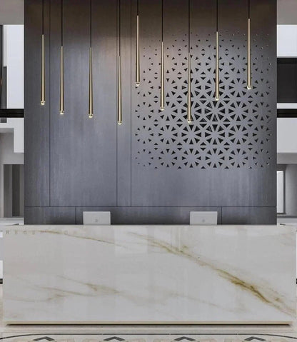 Brass Pendant Light — Modern Linear Glow - LumoTrot