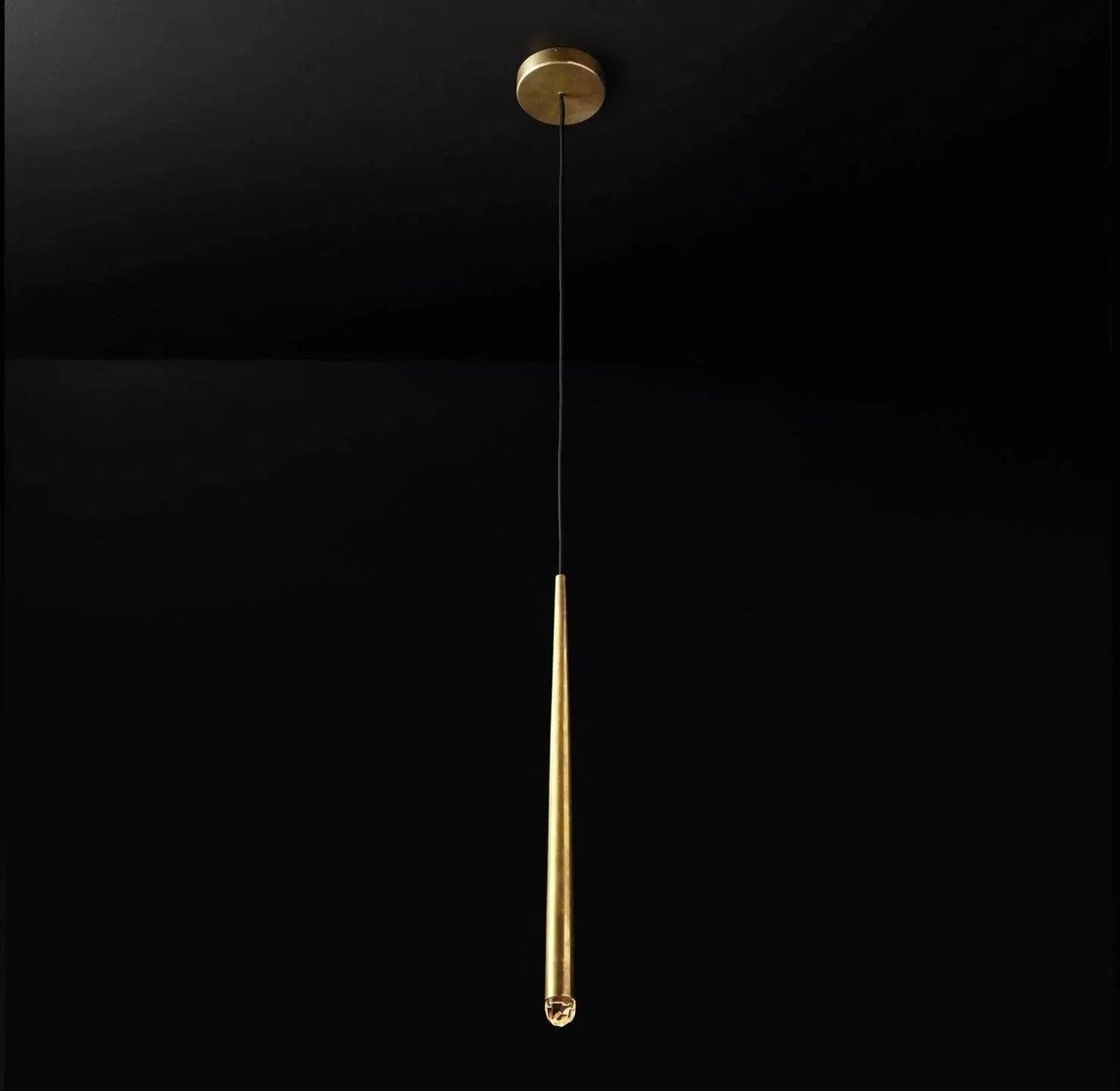 Brass Pendant Light — Modern Linear Glow