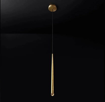 Brass Pendant Light — Modern Linear Glow