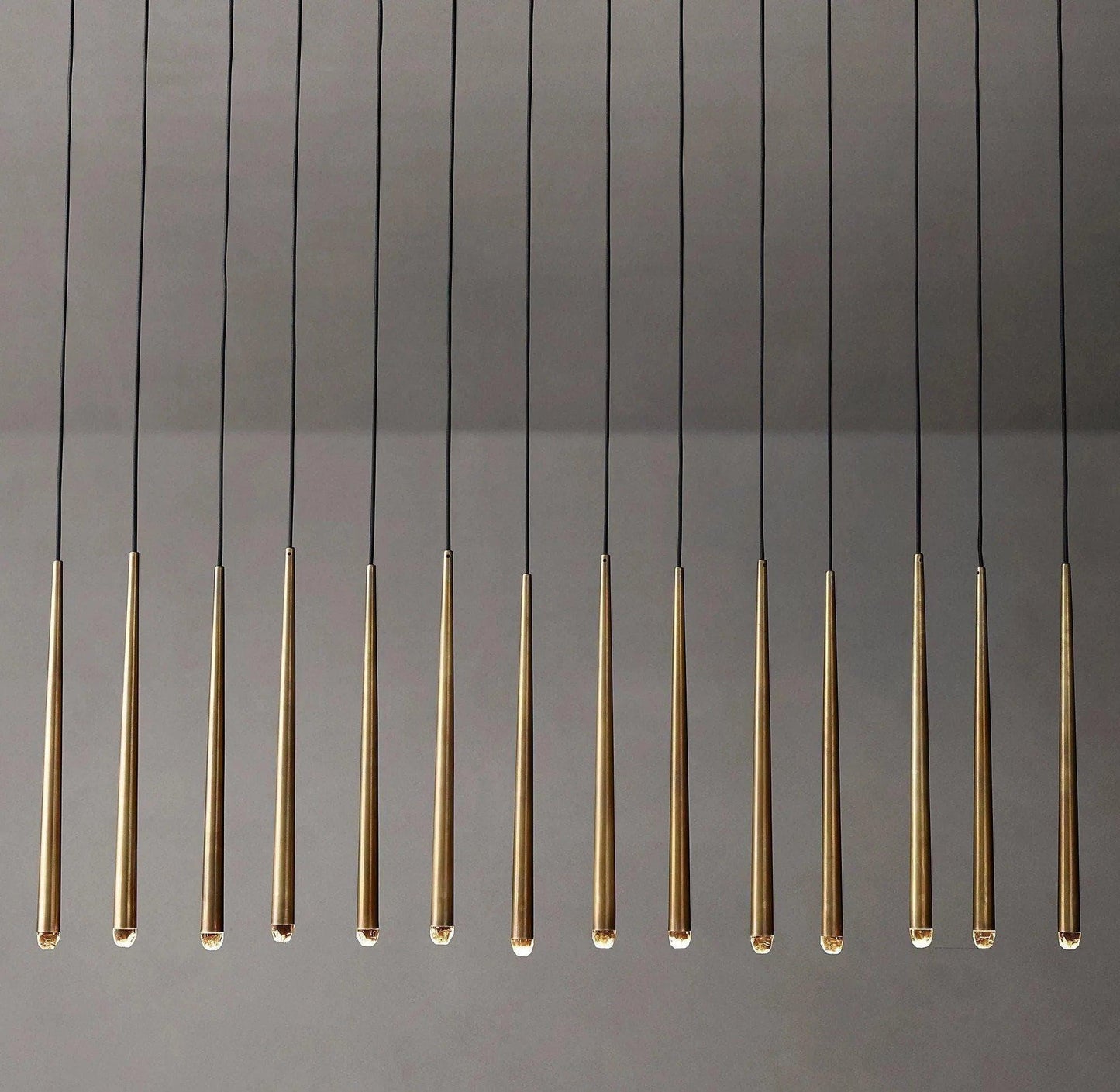 Brass Pendant Light — Modern Linear Glow