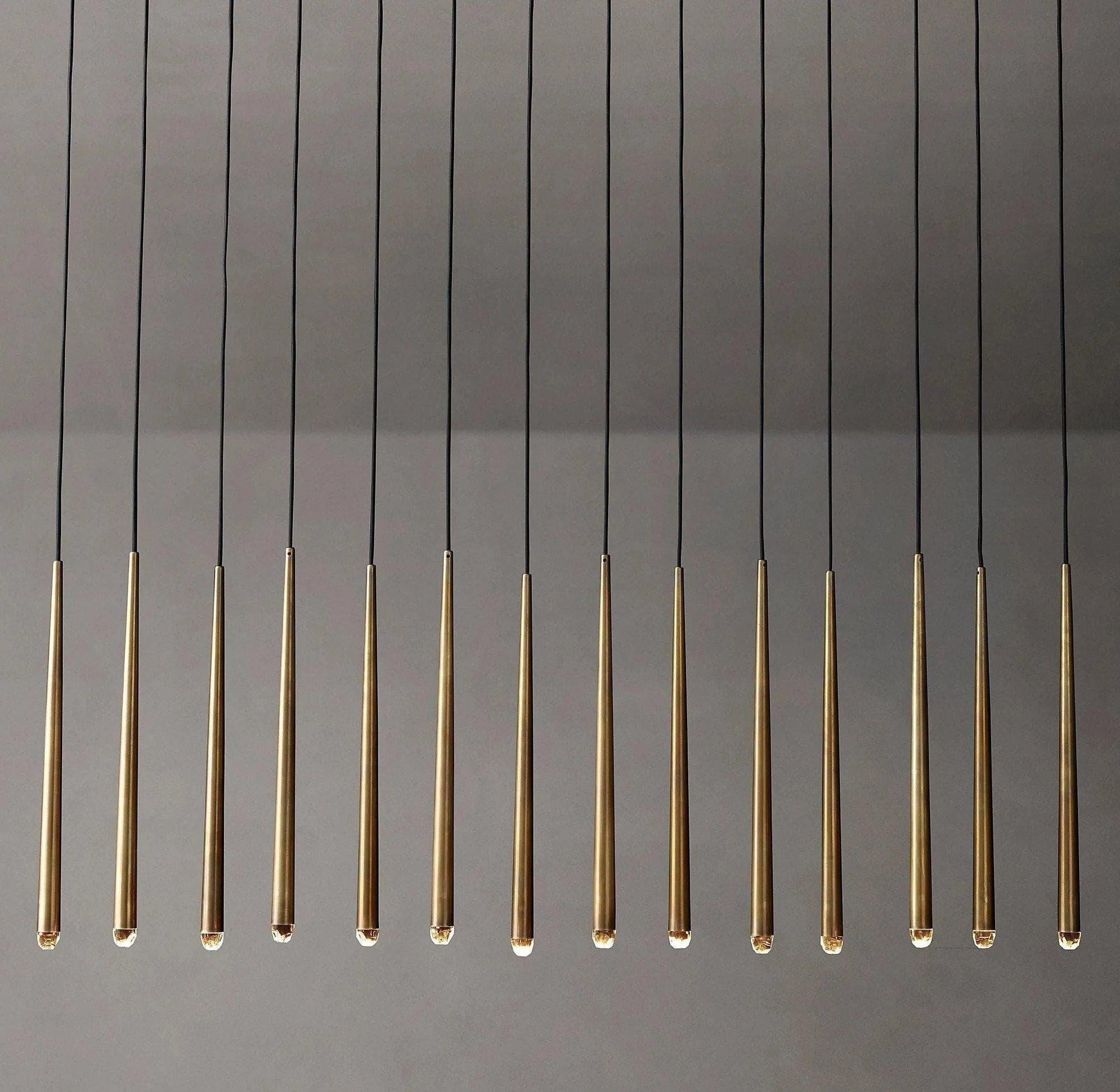 Brass Pendant Light — Modern Linear Glow