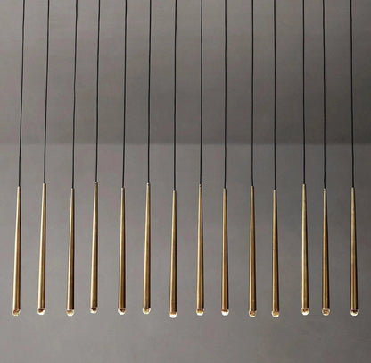 Brass Pendant Light — Modern Linear Glow