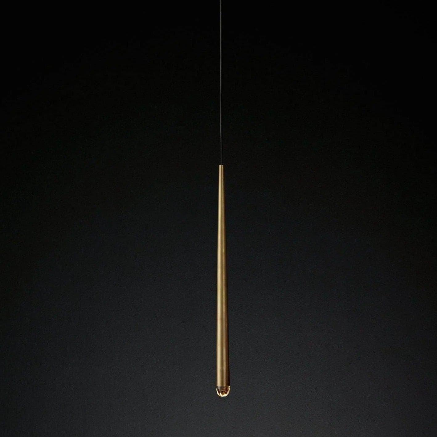 Brass Pendant Light — Modern Linear Glow - LumoTrot