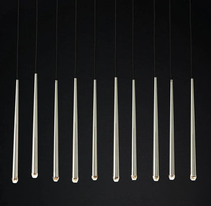 Brass Pendant Light — Modern Linear Glow