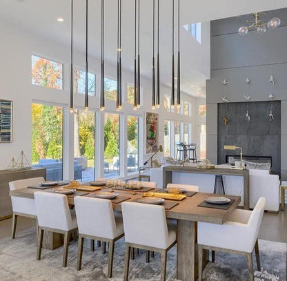 Brass Pendant Light — Modern Linear Glow - LumoTrot