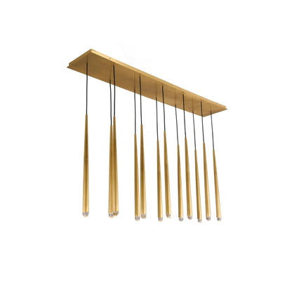 Brass Pendant Light — Modern Linear Glow - LumoTrot