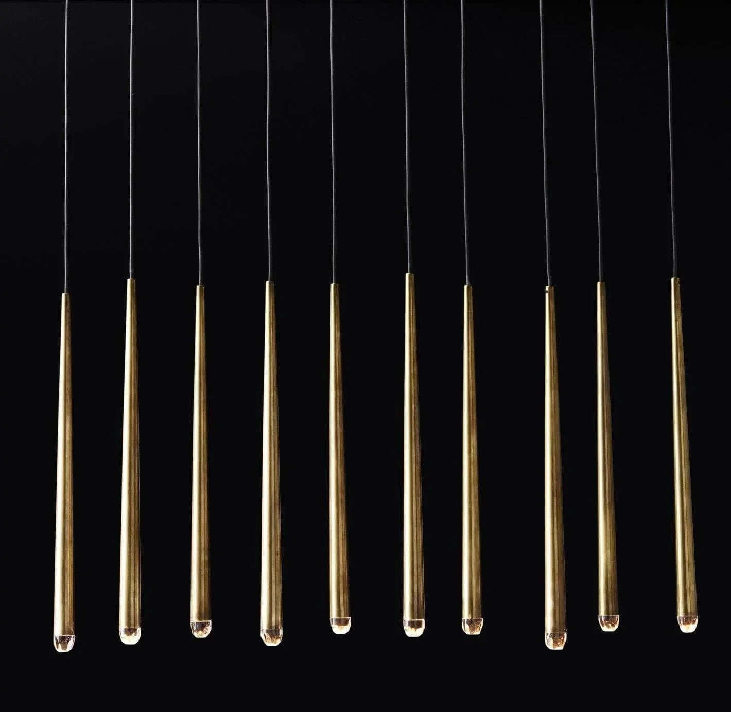 Brass Pendant Light — Modern Linear Glow