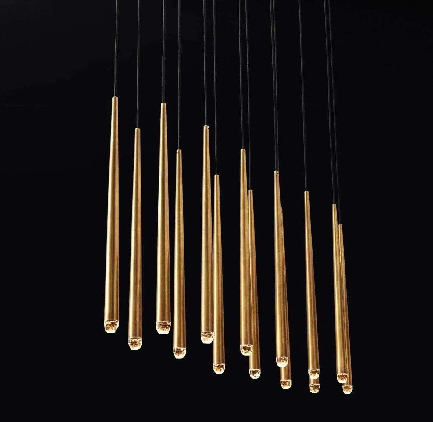 Brass Pendant Light — Modern Linear Glow