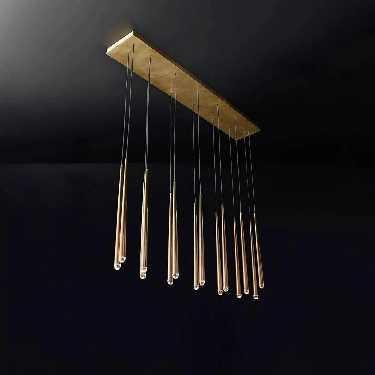 Brass Pendant Light — Modern Linear Glow