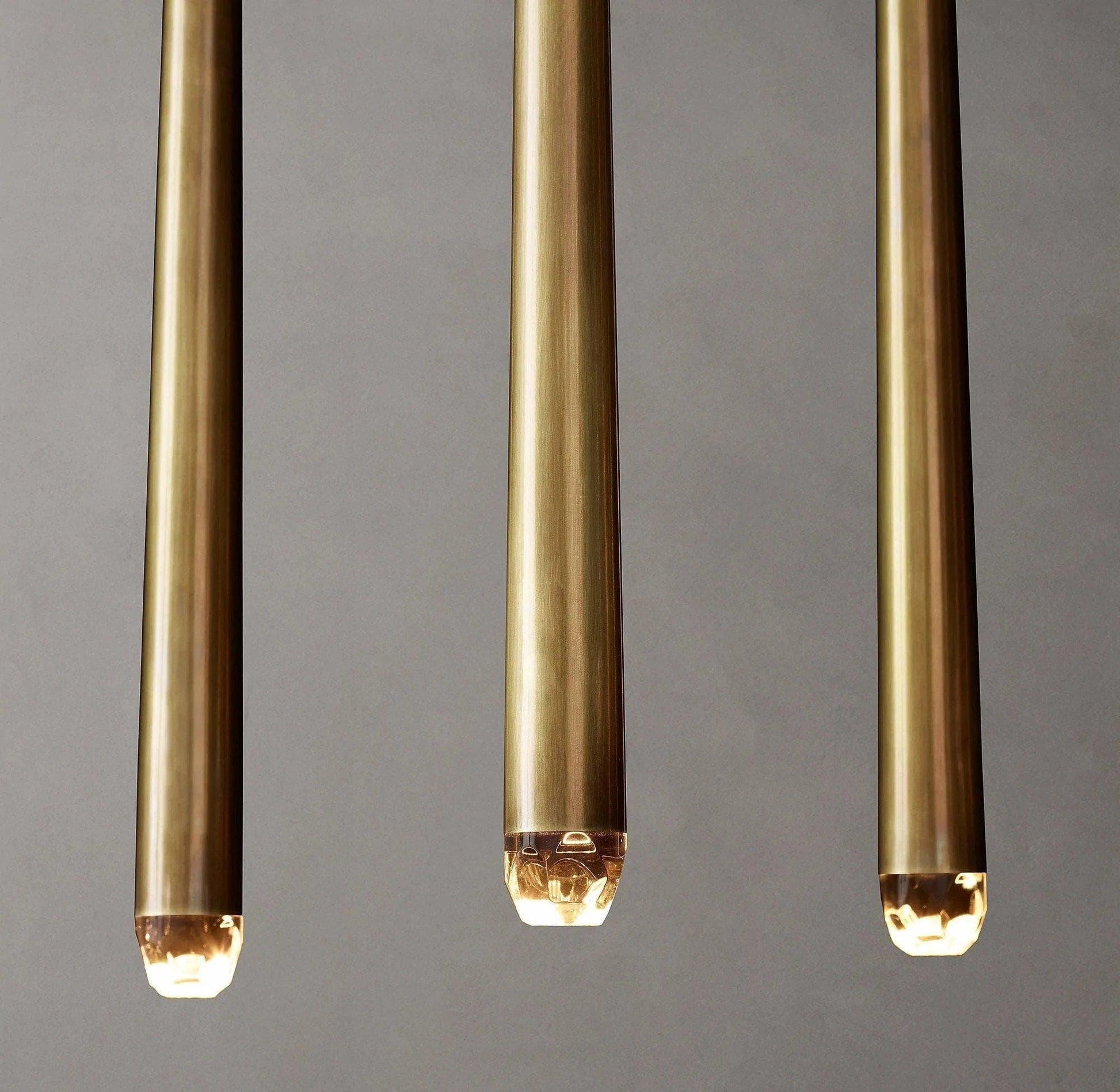 Brass Pendant Light — Modern Linear Glow