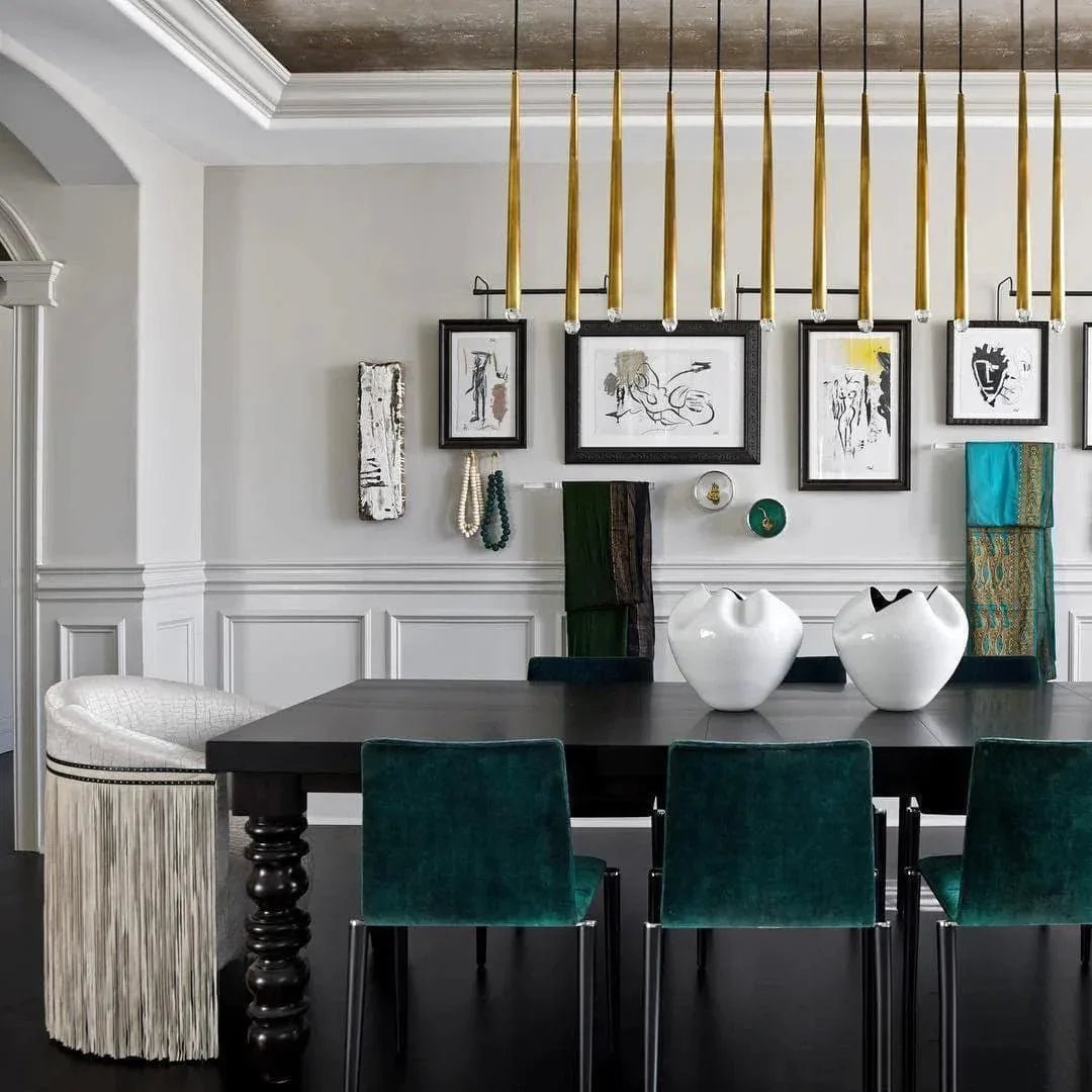 Brass Pendant Light — Modern Linear Glow - LumoTrot