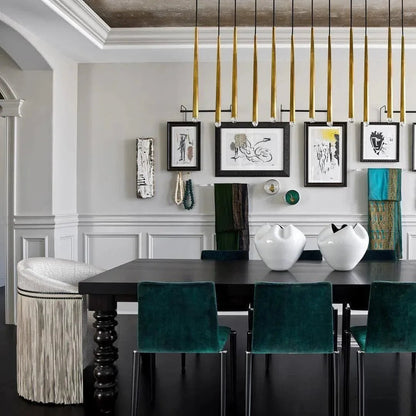 Brass Pendant Light — Modern Linear Glow - LumoTrot