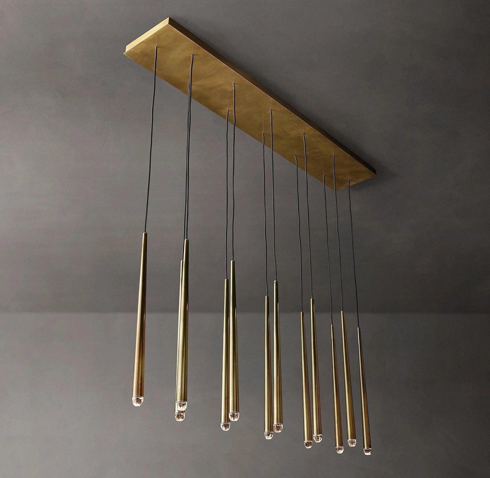 Brass Pendant Light — Modern Linear Glow