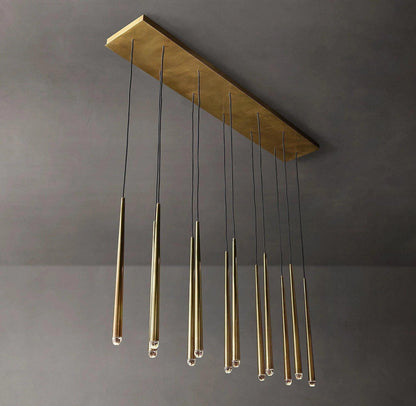 Brass Pendant Light — Modern Linear Glow