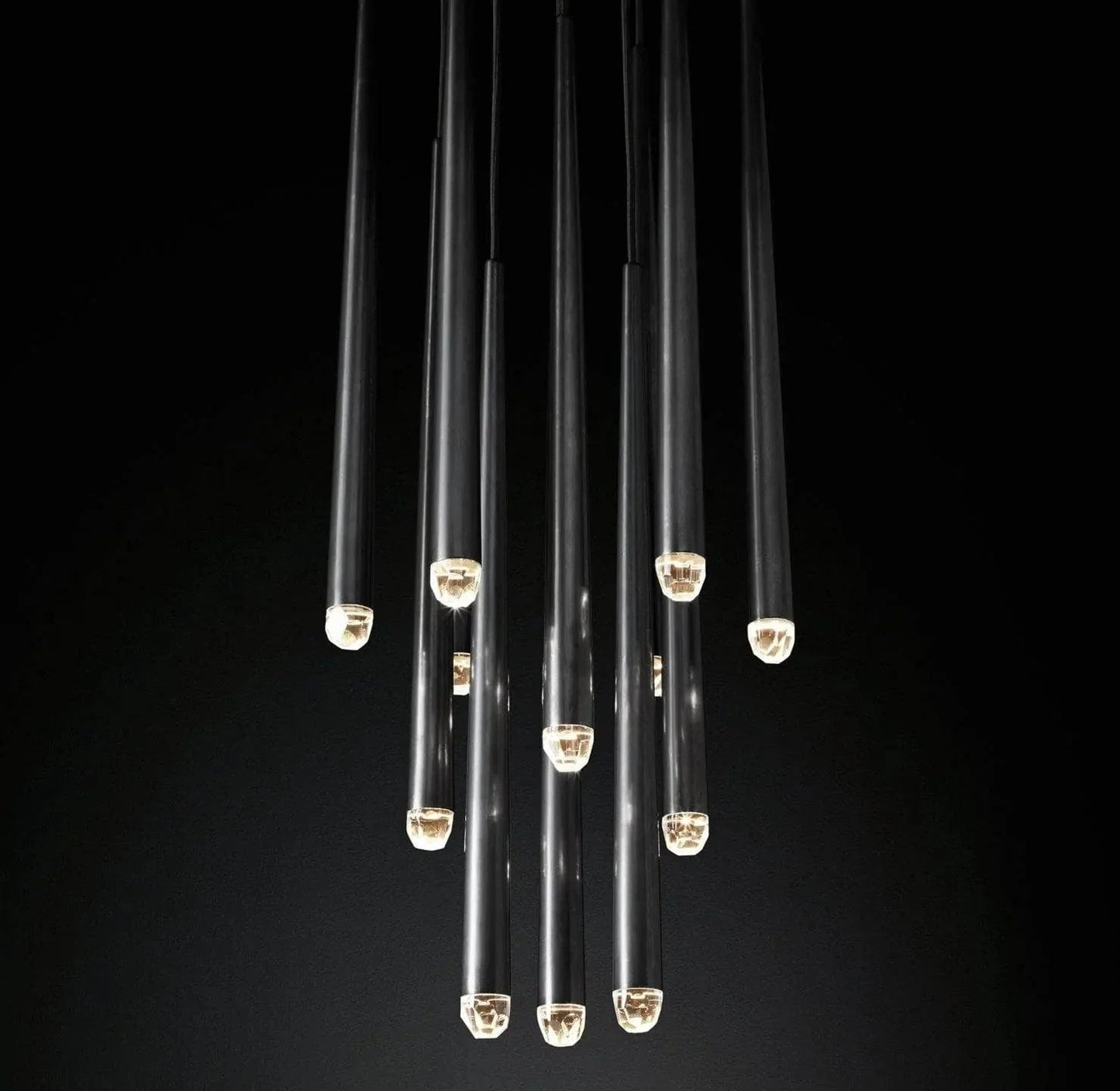 Brass Tube Chandelier — Modern Statement Piece