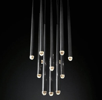 Brass Tube Chandelier — Modern Statement Piece