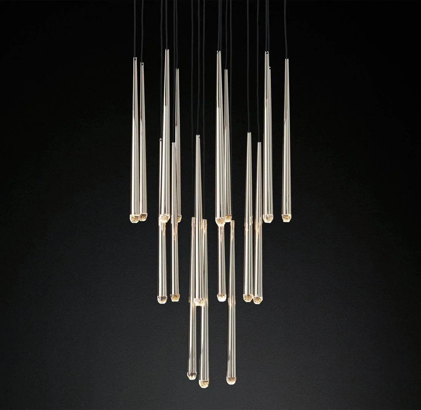Brass Tube Chandelier — Modern Statement Piece