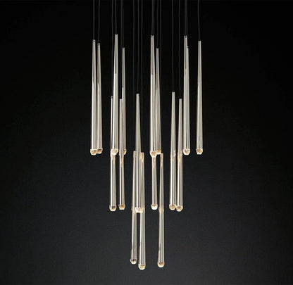 Brass Tube Chandelier — Modern Statement Piece