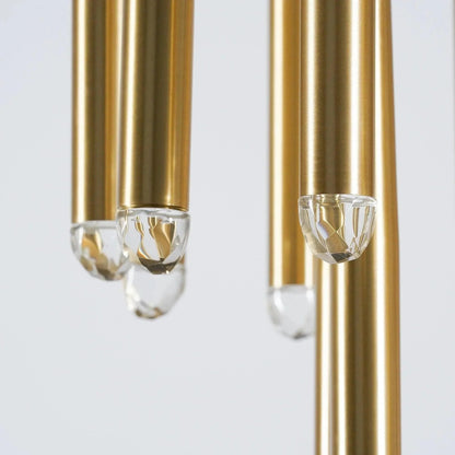 Brass Tube Chandelier — Modern Statement Piece - LumoTrot