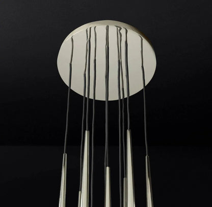 Brass Tube Chandelier — Modern Statement Piece